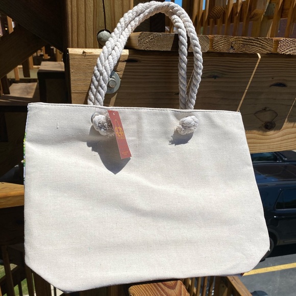 LAST 1 Pineapple Print Large Picnic Beach Tote Bag - Picture 4 of 4